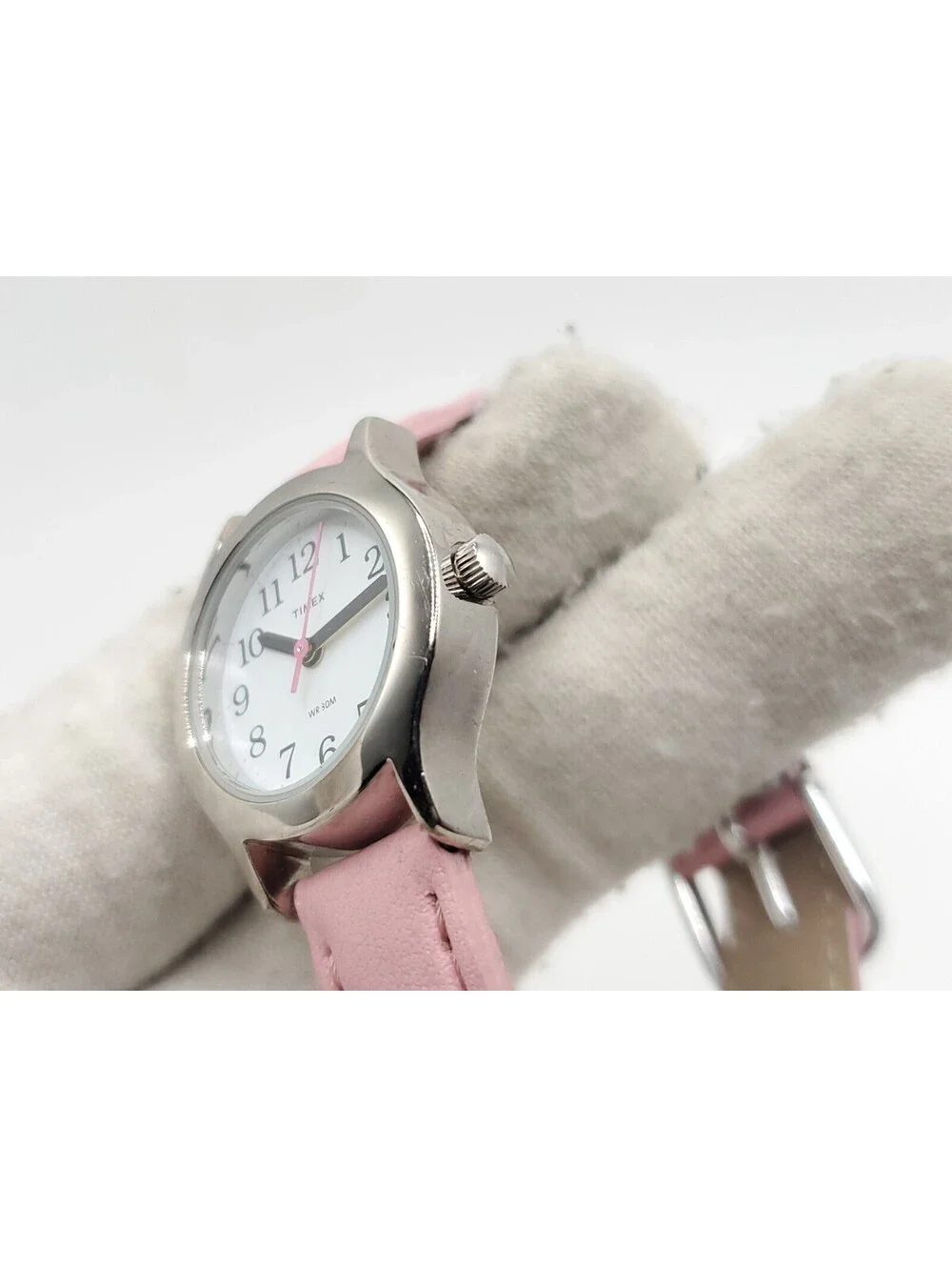 Timex Quartz Watch Women's New Battery Pink Band White Dial 23mm